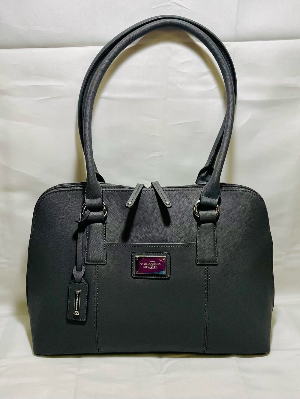 Tignanello "Clean & Classic" Saffiano Leather Satchel / Tote, LNC - Picture 2 of 16